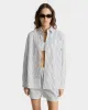 SRC Oversized Shirt - Forest Striped sold by Sporty and Rich