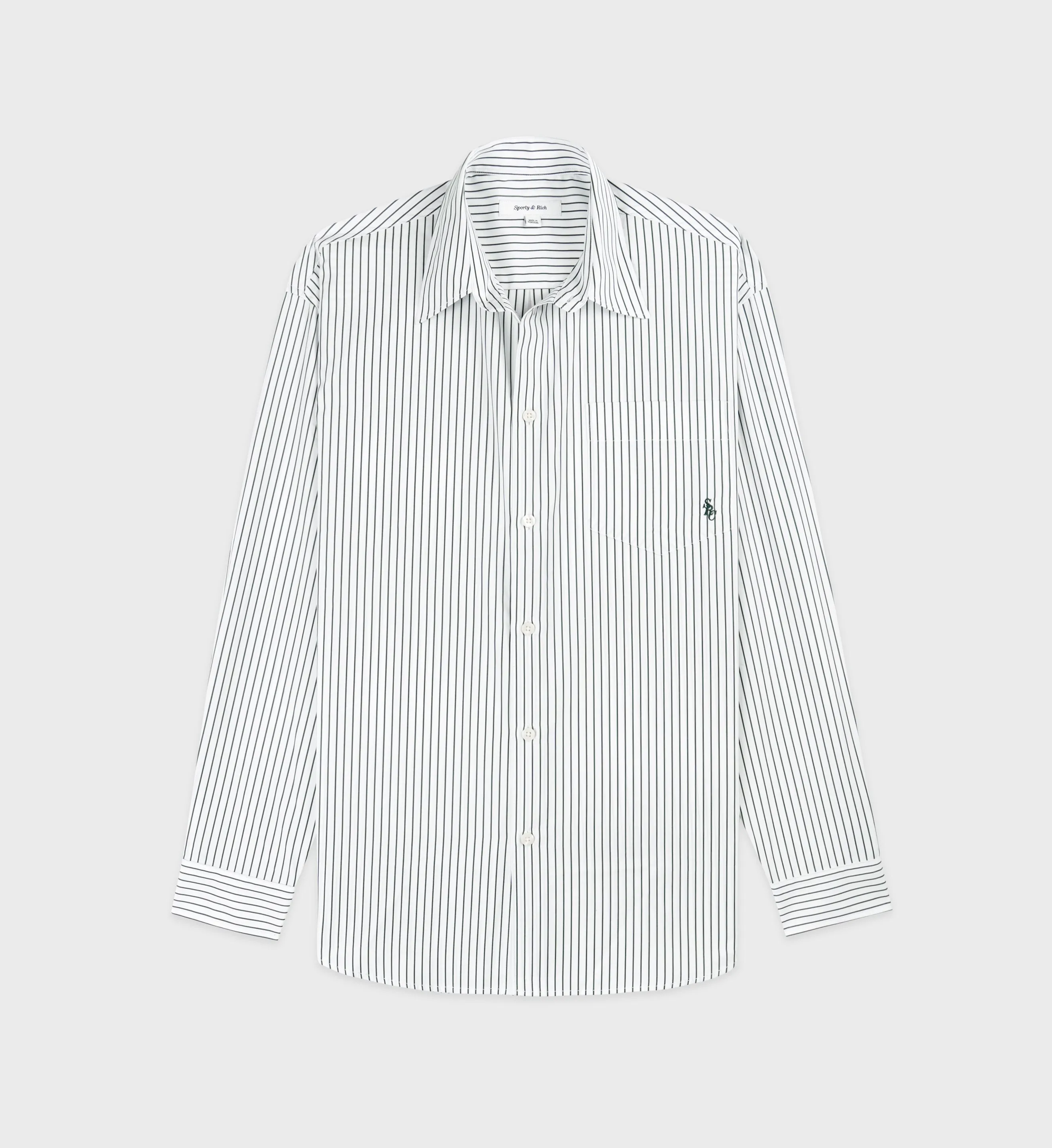 SRC Oversized Shirt - Forest Striped sold by Sporty and Rich