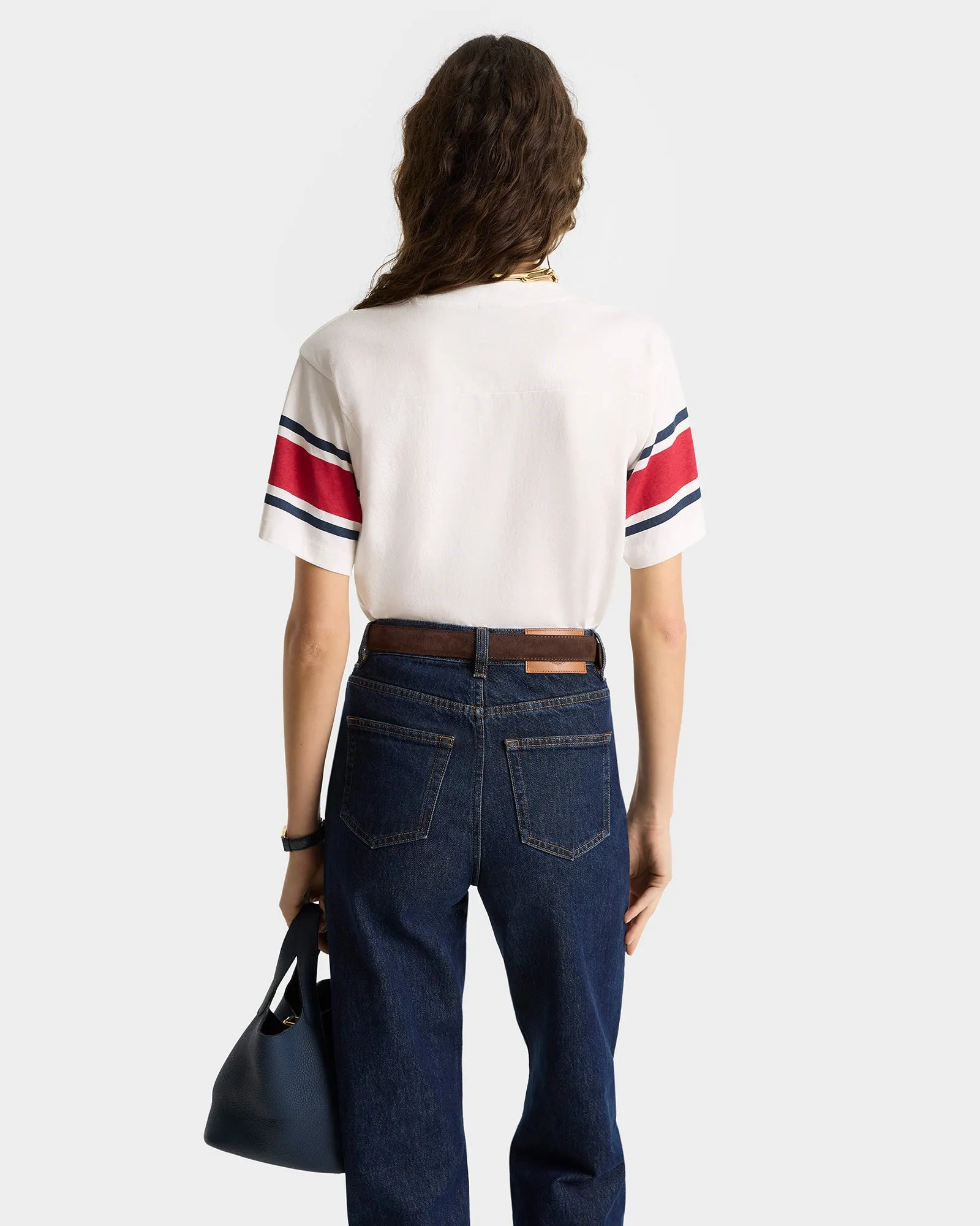 Wellness 94 Rugby Tee - White/Ruby/Navy sold by Sporty and Rich product image thumbnail 5