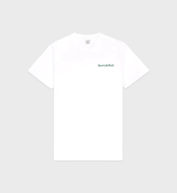 Drink More Water T-Shirt - White/Forest sold by Sporty and Rich