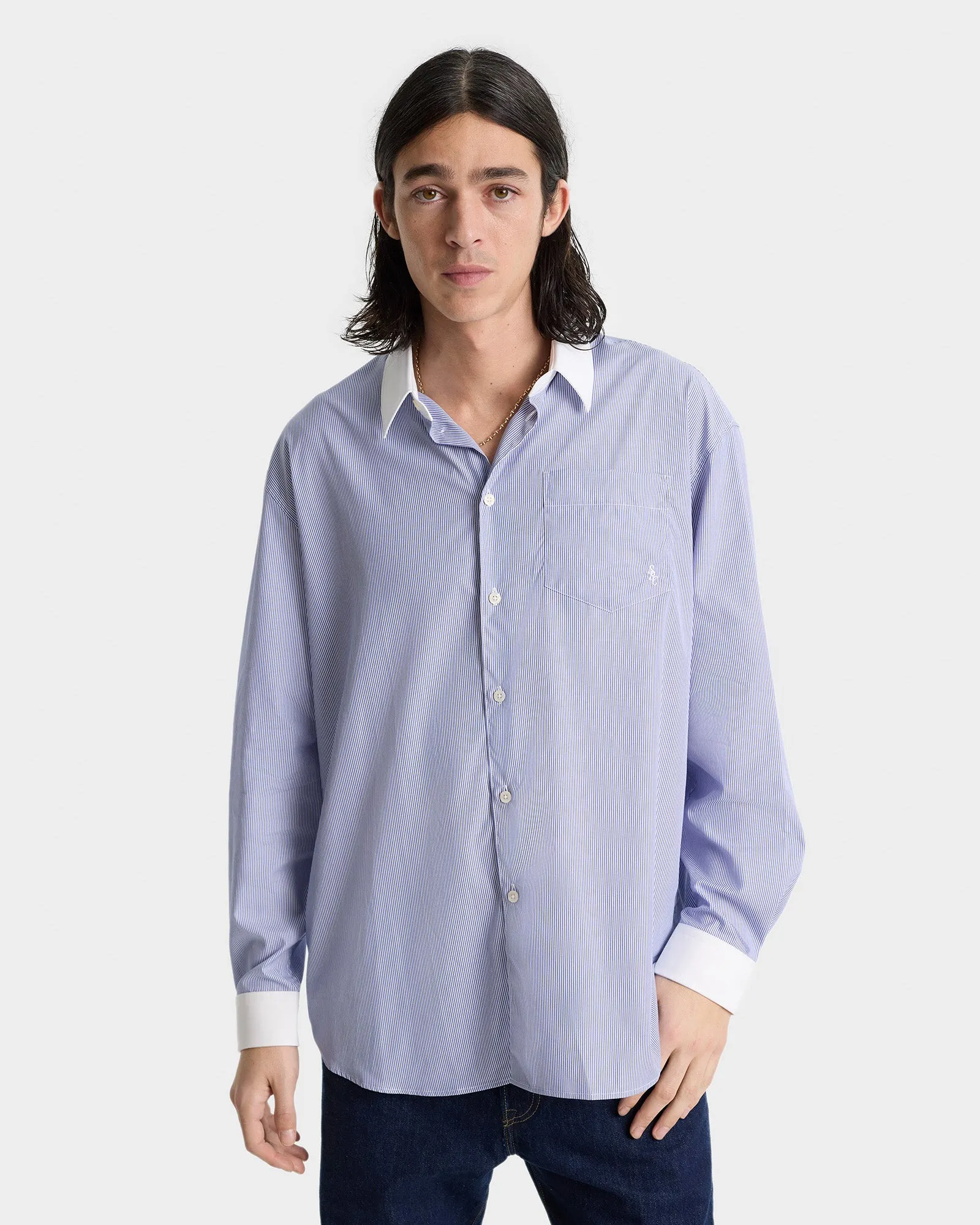 SRC Shirt - Blue Striped sold by Sporty and Rich product image thumbnail 5