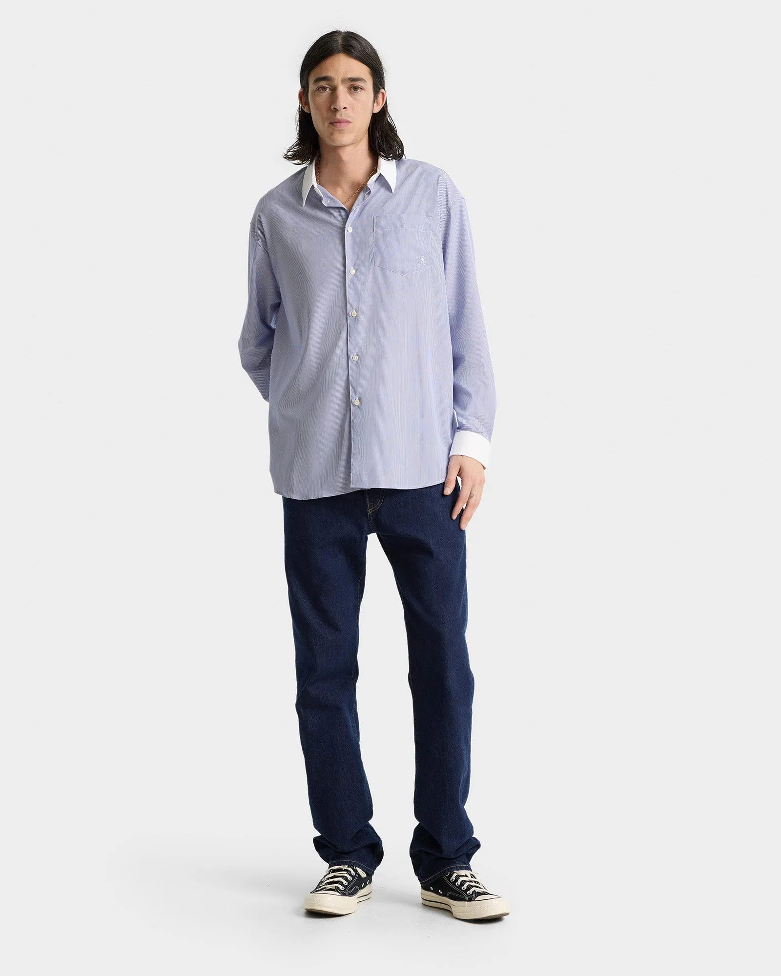 SRC Shirt - Blue Striped sold by Sporty and Rich product image thumbnail 4