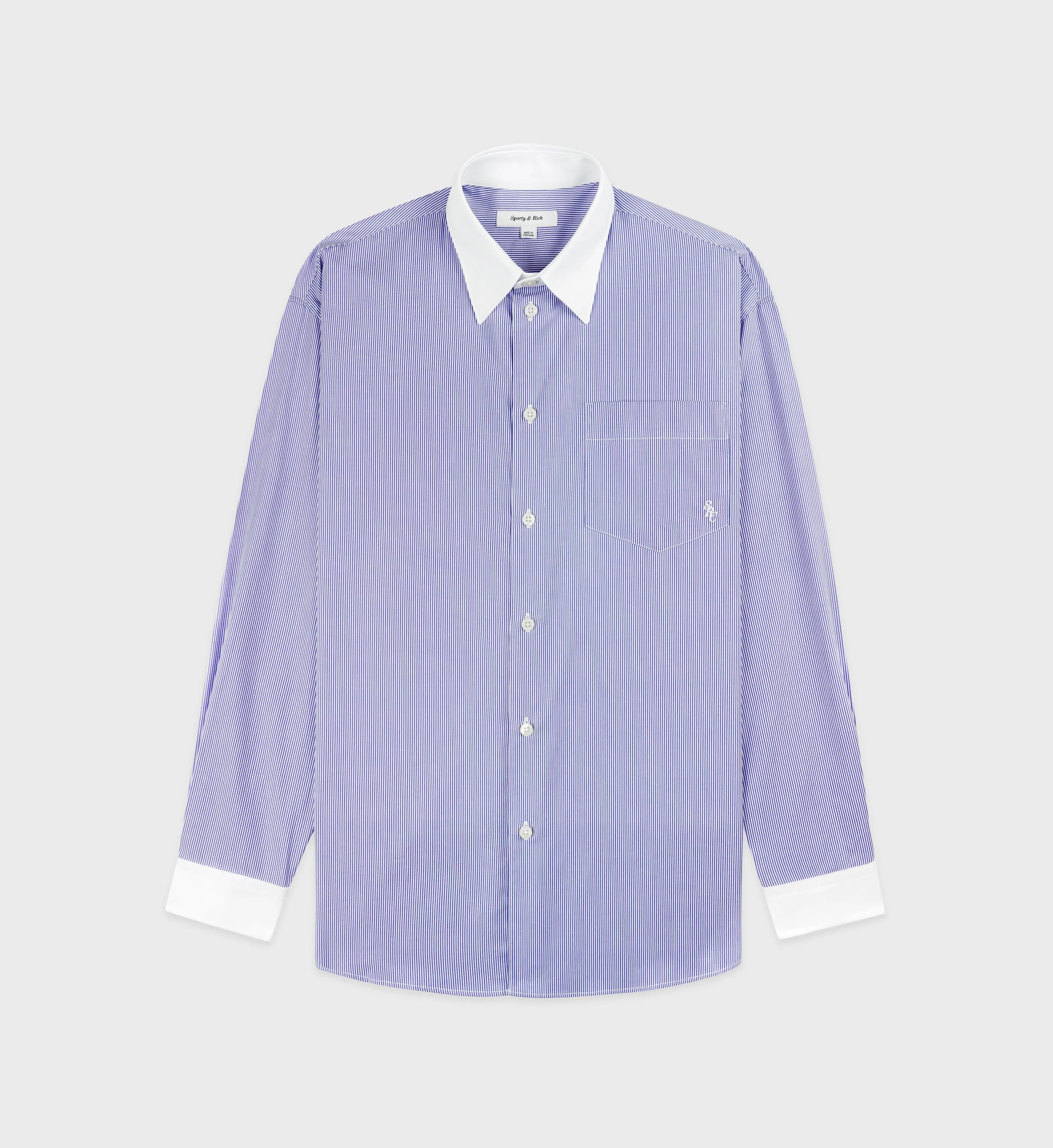 SRC Shirt - Blue Striped sold by Sporty and Rich