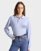 Riding Club Pique Polo - Washed Hydrangea/Navy sold by Sporty and Rich