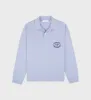 Riding Club Pique Polo - Washed Hydrangea/Navy sold by Sporty and Rich