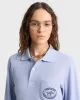 Riding Club Pique Polo - Washed Hydrangea/Navy sold by Sporty and Rich