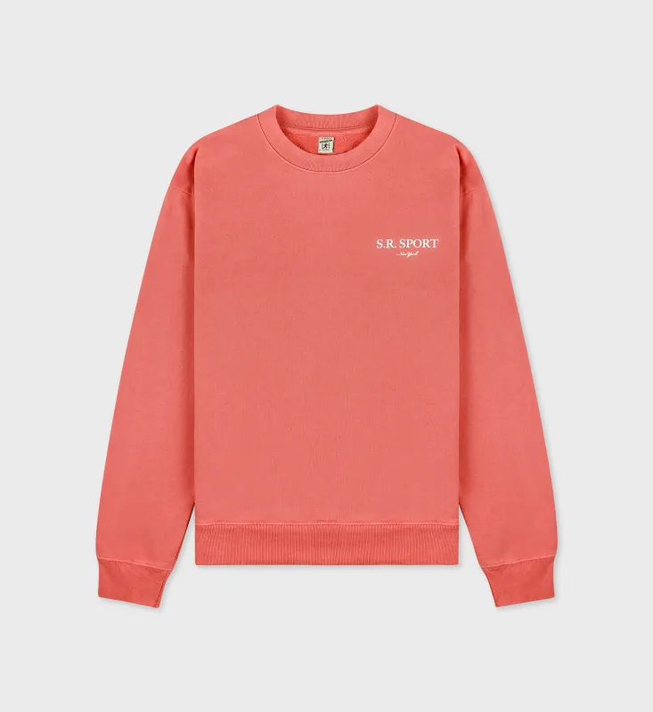 Wimbledon Crewneck - Desert Rose/White sold by Sporty and Rich
