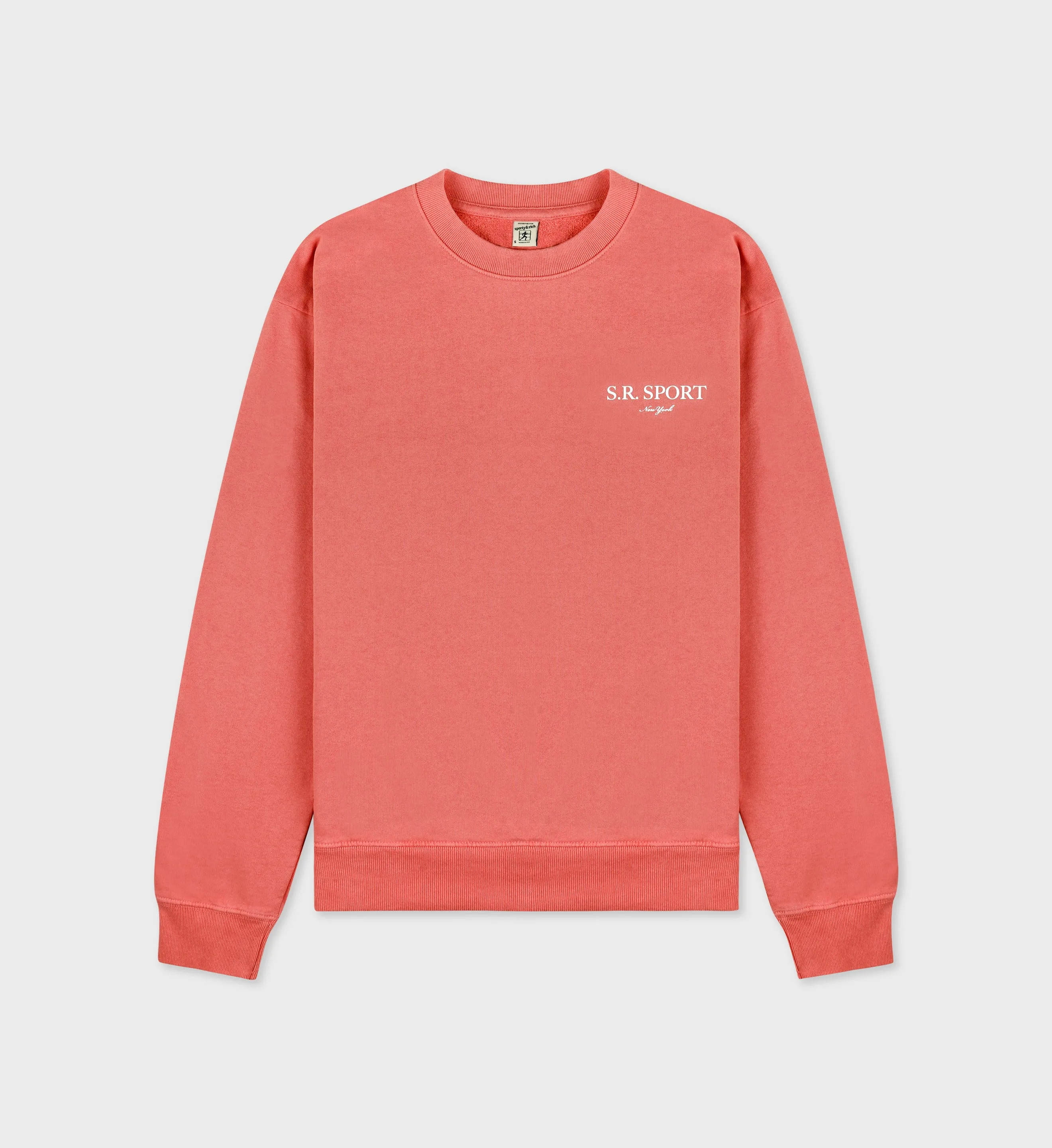Wimbledon Crewneck - Desert Rose/White sold by Sporty and Rich