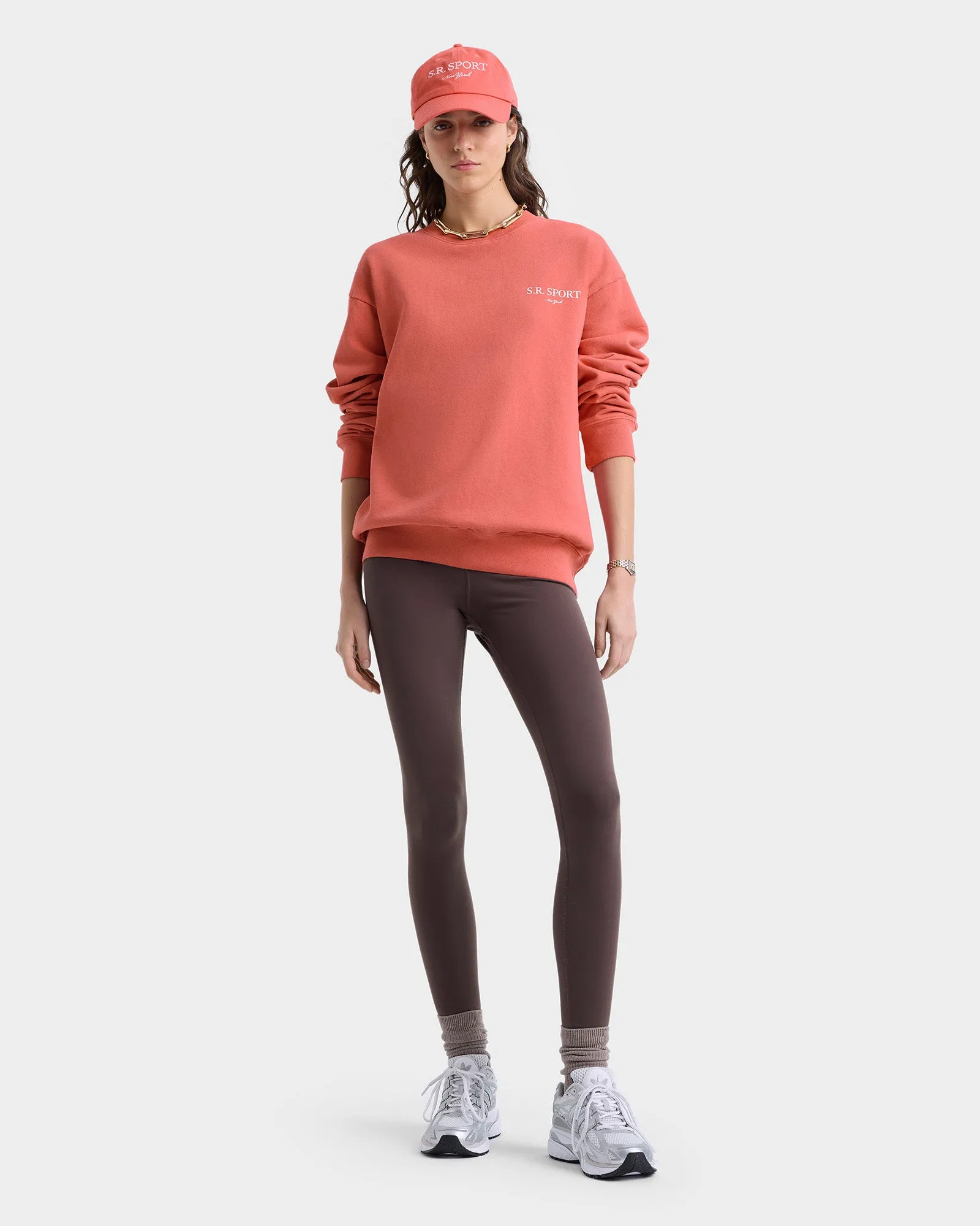 Wimbledon Crewneck - Desert Rose/White sold by Sporty and Rich product image thumbnail 4