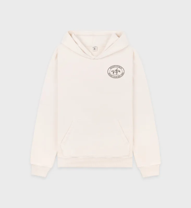 Riding Club Hoodie - Cream/Chocolate sold by Sporty and Rich