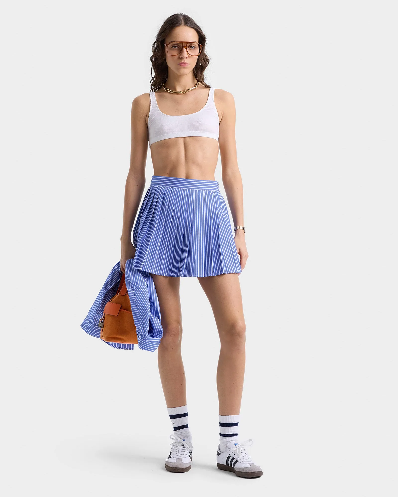 SRC Anae Skirt - Blue Striped sold by Sporty and Rich product image thumbnail 2