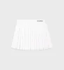 Serif Logo Anae Skirt - White/Dark Navy sold by Sporty and Rich