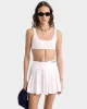 Serif Logo Anae Skirt - White/Dark Navy sold by Sporty and Rich