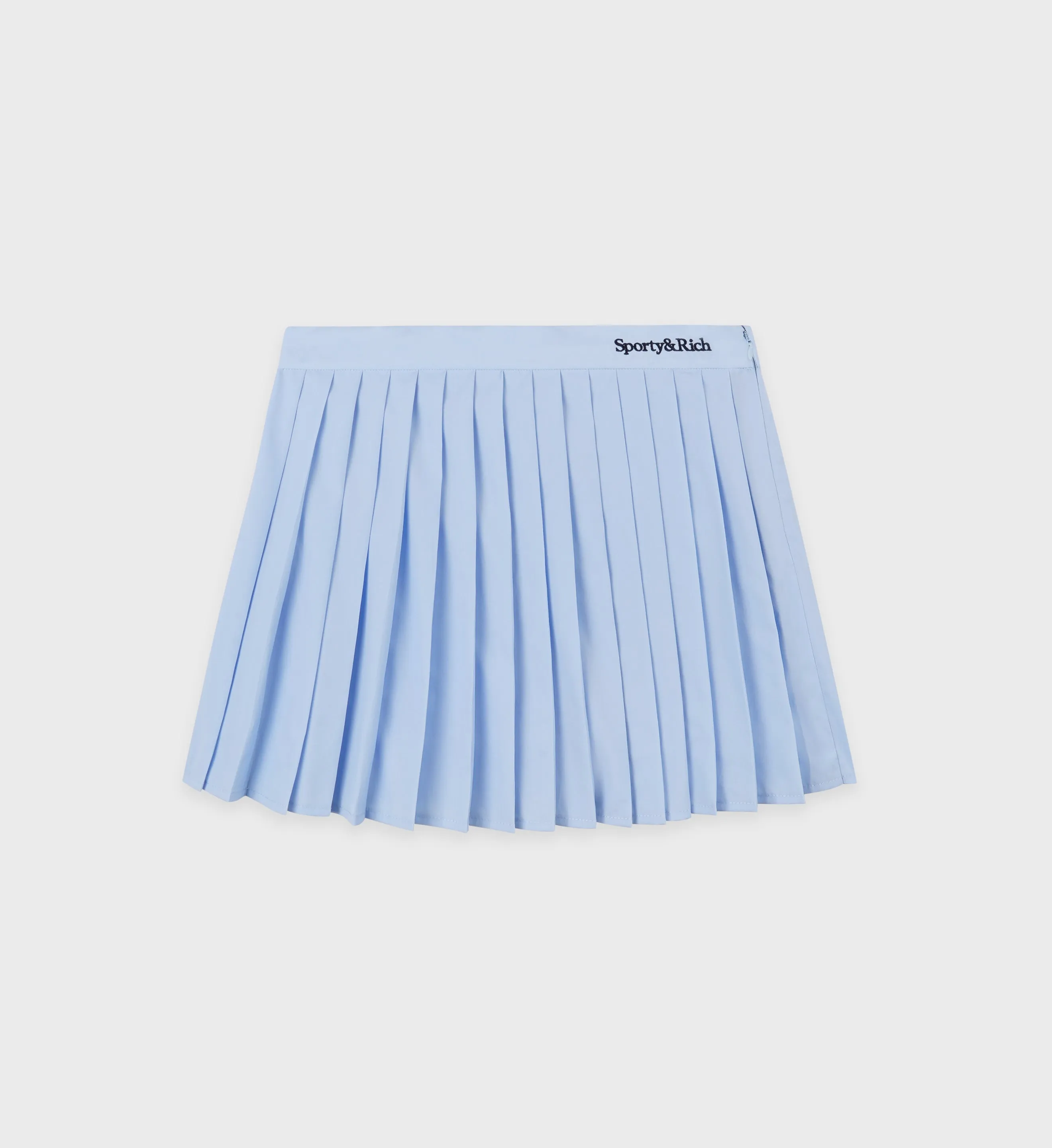 Serif Logo Anae Skirt - Washed Hydrangea/Navy sold by Sporty and Rich