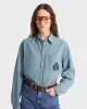 H&W Crest Oversized Shirt - Chambray sold by Sporty and Rich