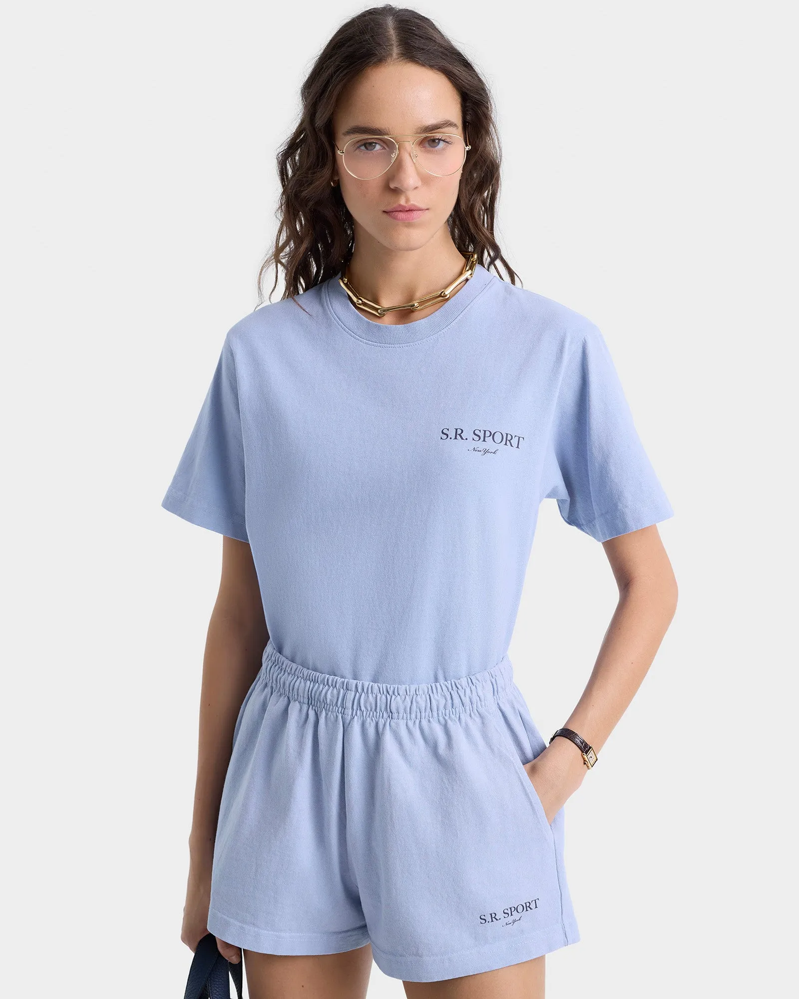 SR Sport Disco Short - Washed Hydrangea/Navy sold by Sporty and Rich product image thumbnail 3