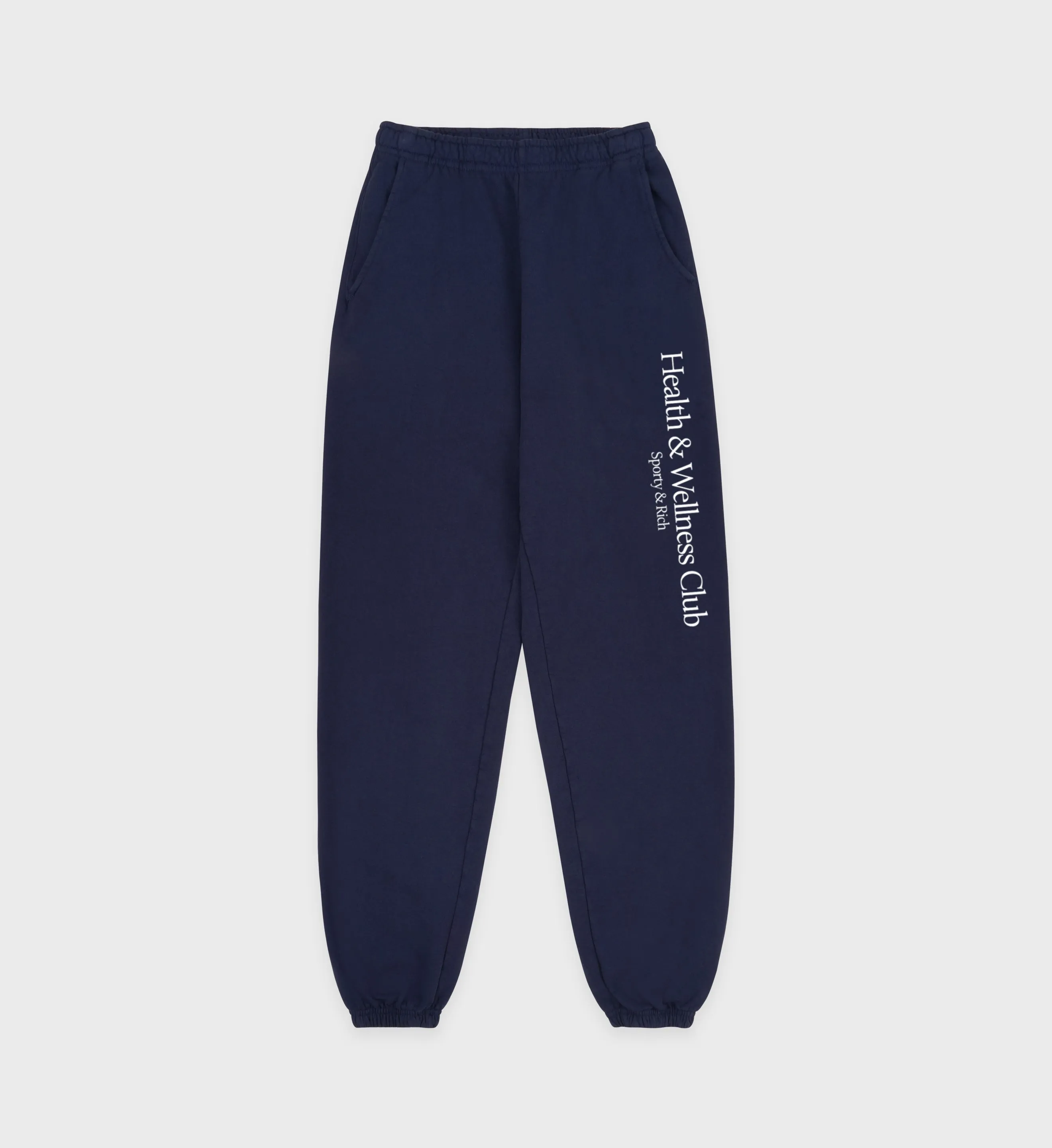 H&W Crest Sweatpant - Navy/White sold by Sporty and Rich