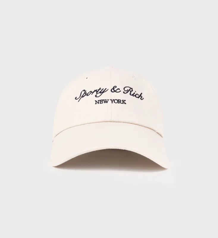 Syracuse Hat - Cream/Navy sold by Sporty and Rich