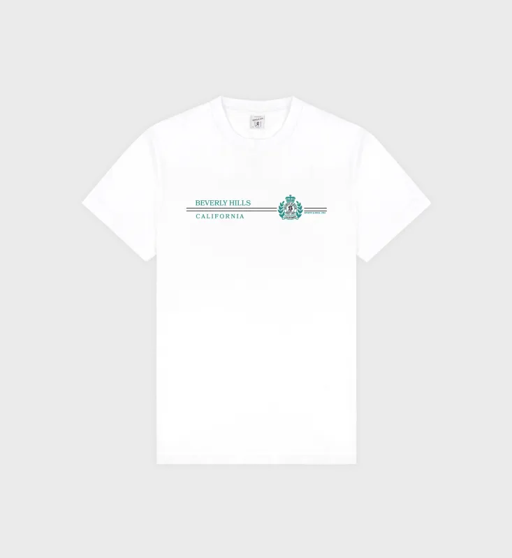 Beverly Hills Horizon Soft T-Shirt - White sold by Sporty and Rich