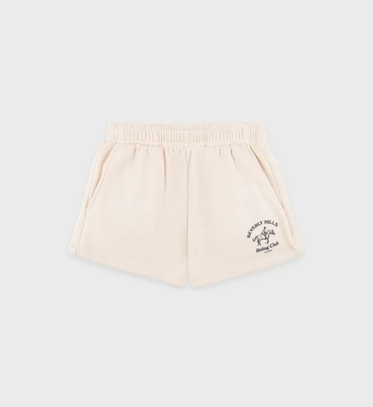 Beverly Hills Riding Club Soft Disco Short - Cream/Navy sold by Sporty and Rich
