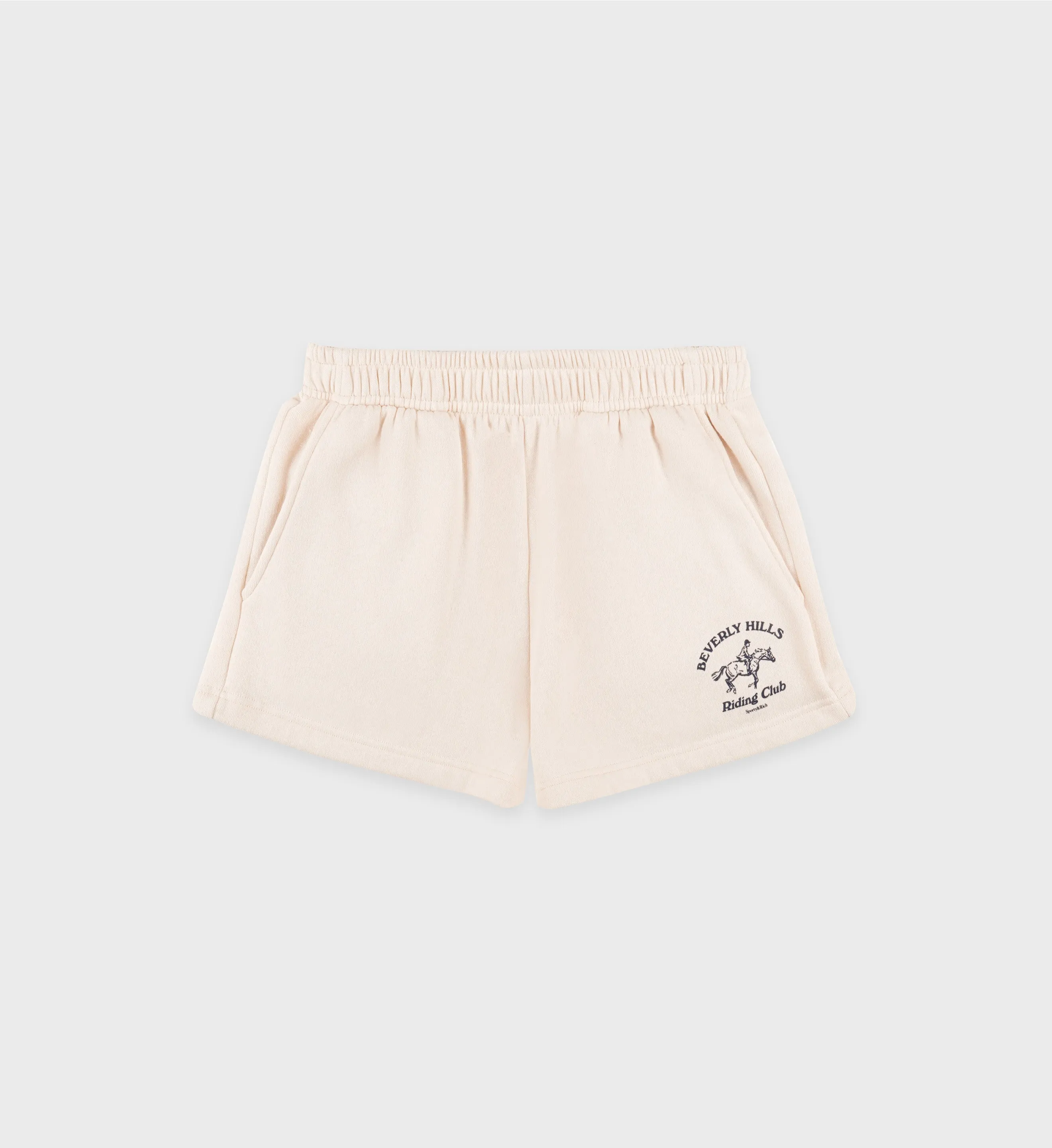 Beverly Hills Riding Club Soft Disco Short - Cream/Navy sold by Sporty and Rich