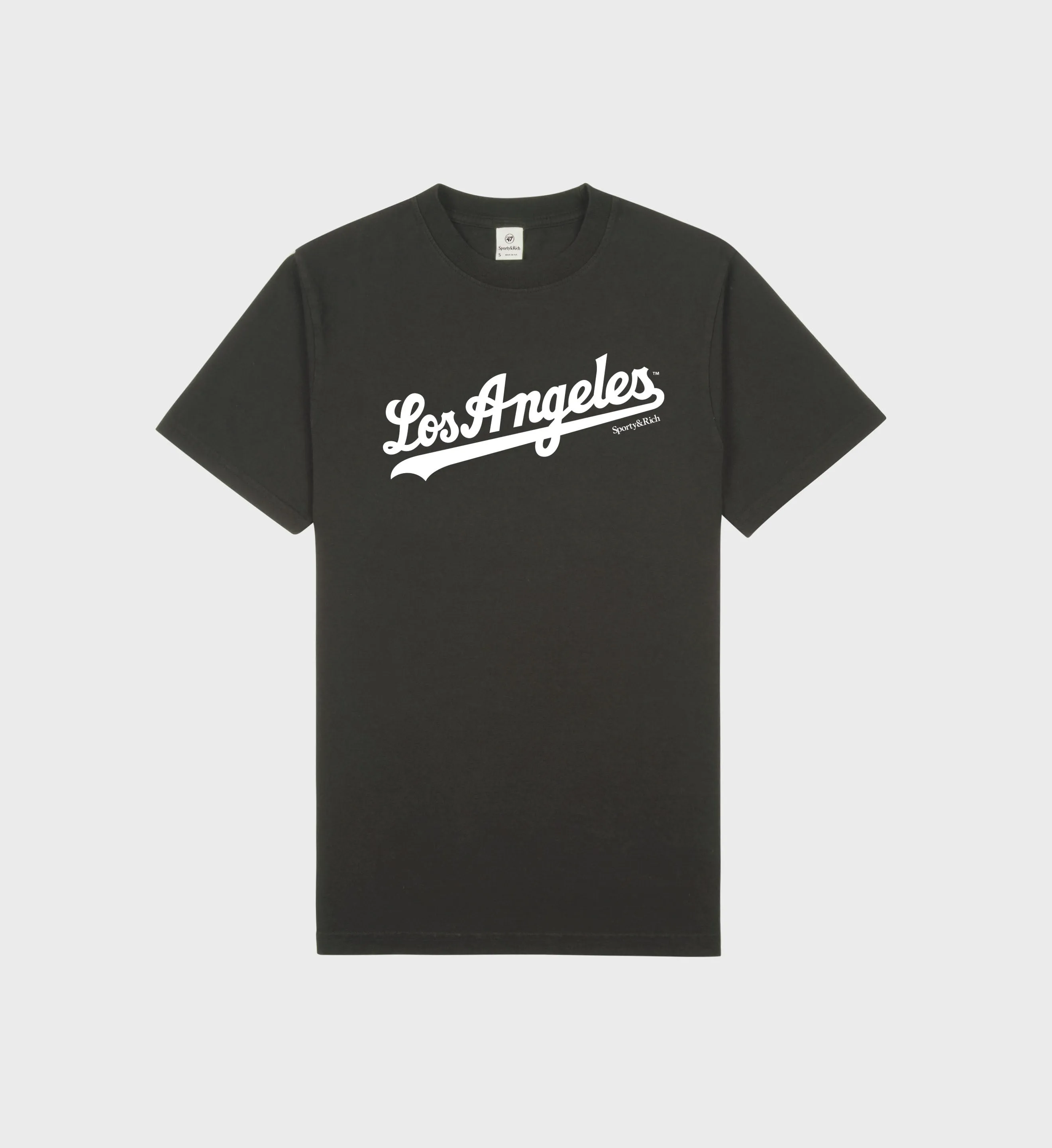 Dodgers T-Shirt - Faded Black/White sold by Sporty and Rich