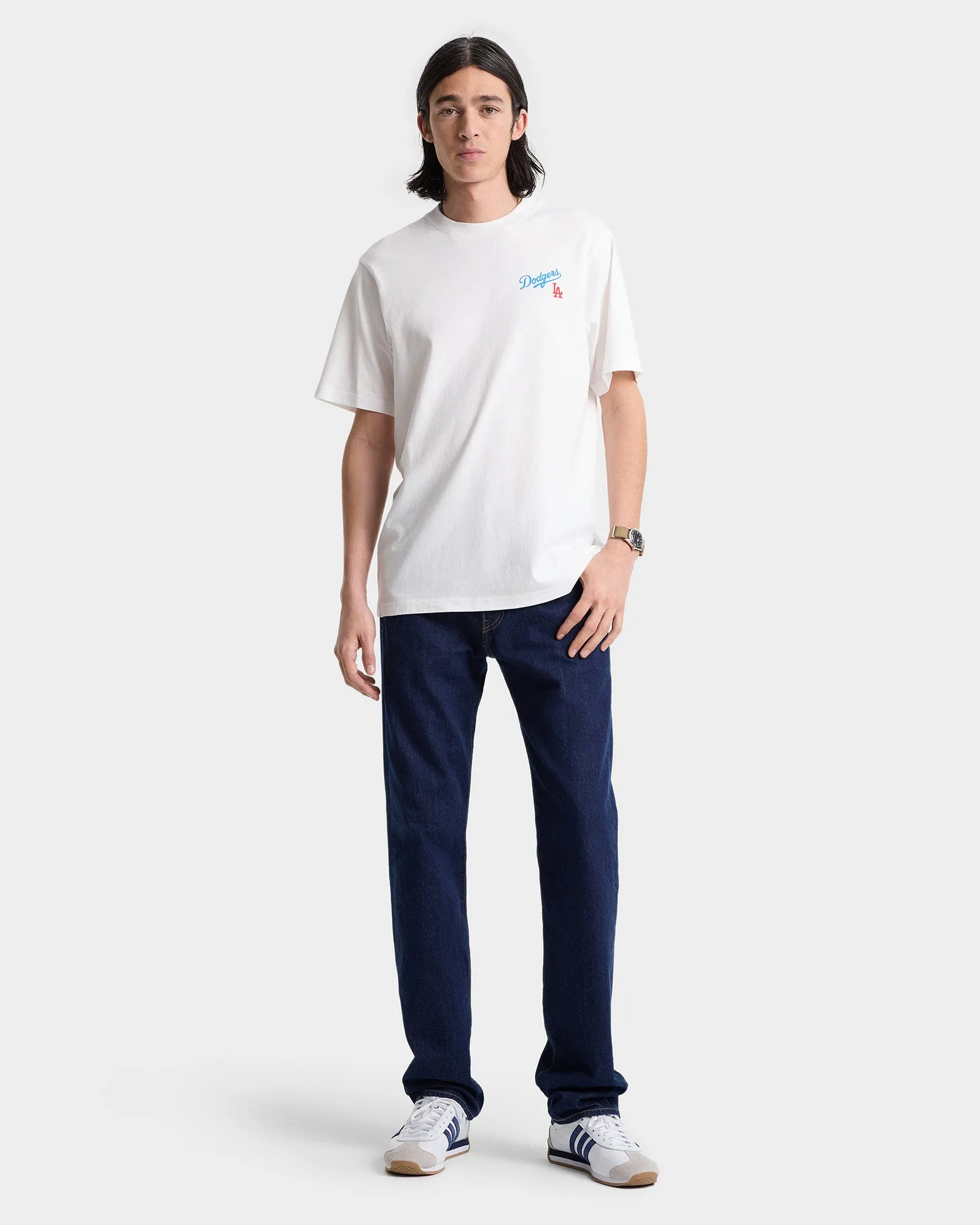 Dodgers Serif T-Shirt - White/Team Blue sold by Sporty and Rich product image thumbnail 3