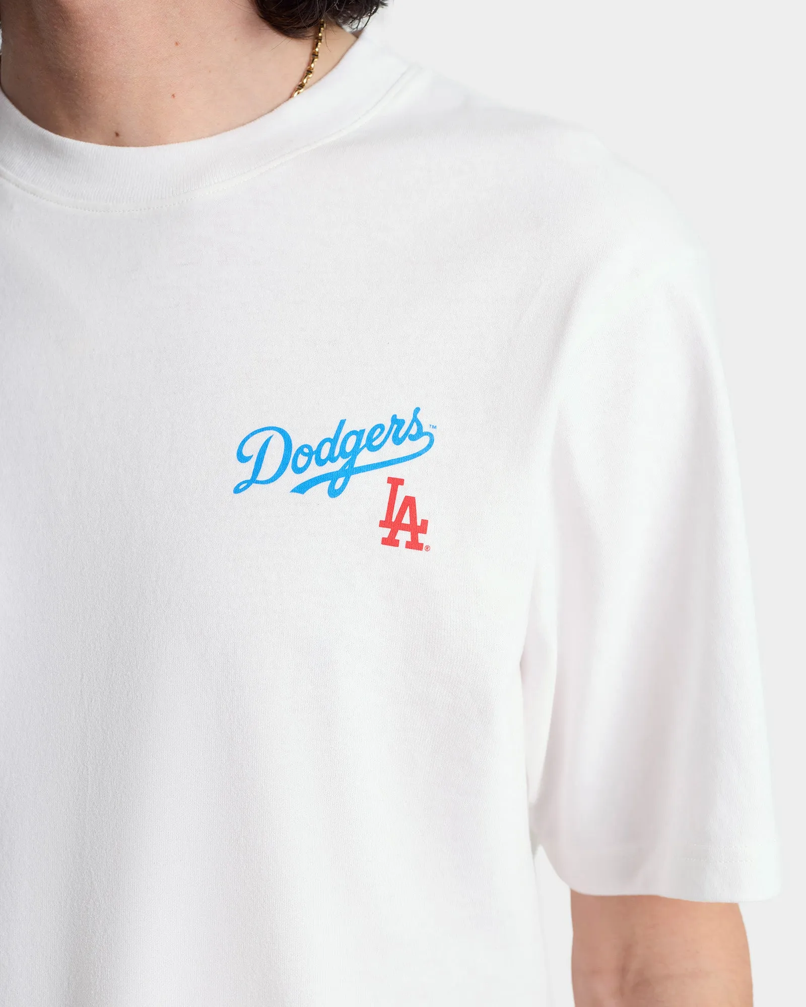 Dodgers Serif T-Shirt - White/Team Blue sold by Sporty and Rich product image thumbnail 5