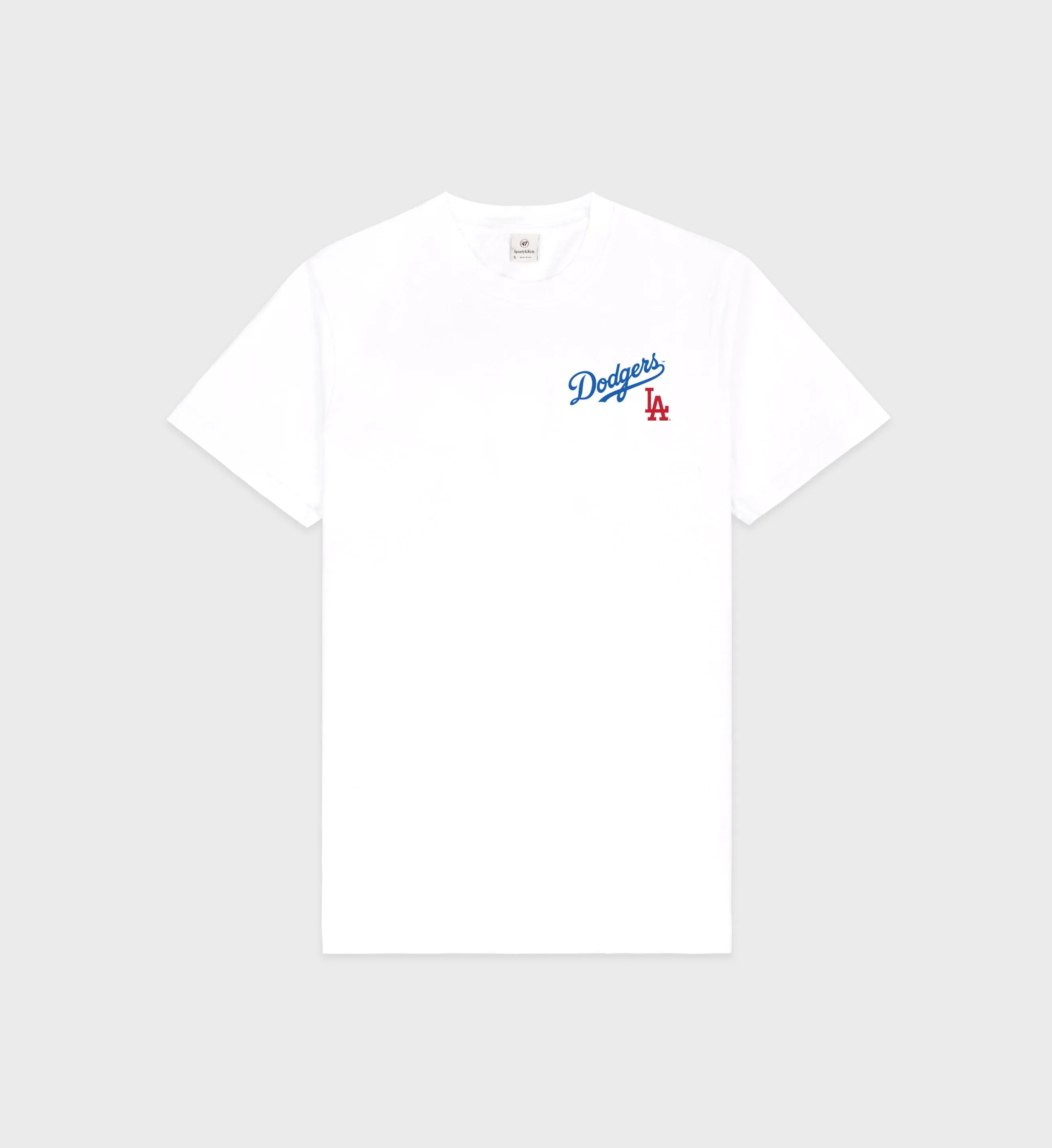 Dodgers Serif T-Shirt - White/Team Blue sold by Sporty and Rich