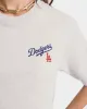 Dodgers Serif T-Shirt - Heather Gray/Navy sold by Sporty and Rich