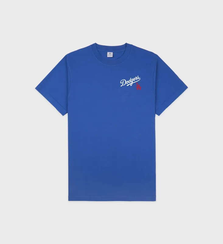 Dodgers Serif T-Shirt - Team Blue/White sold by Sporty and Rich