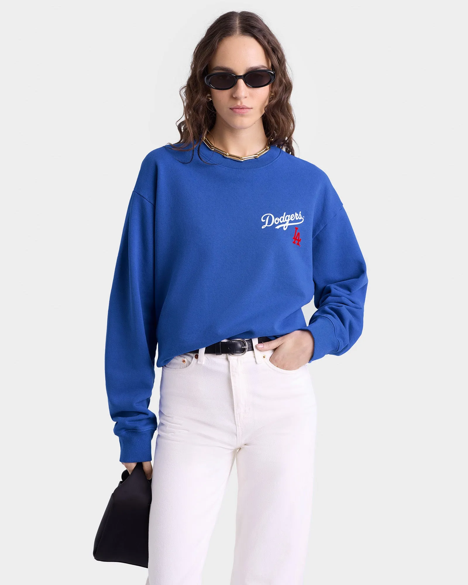 Dodgers Serif Crewneck - Team Blue/White sold by Sporty and Rich product image thumbnail 5