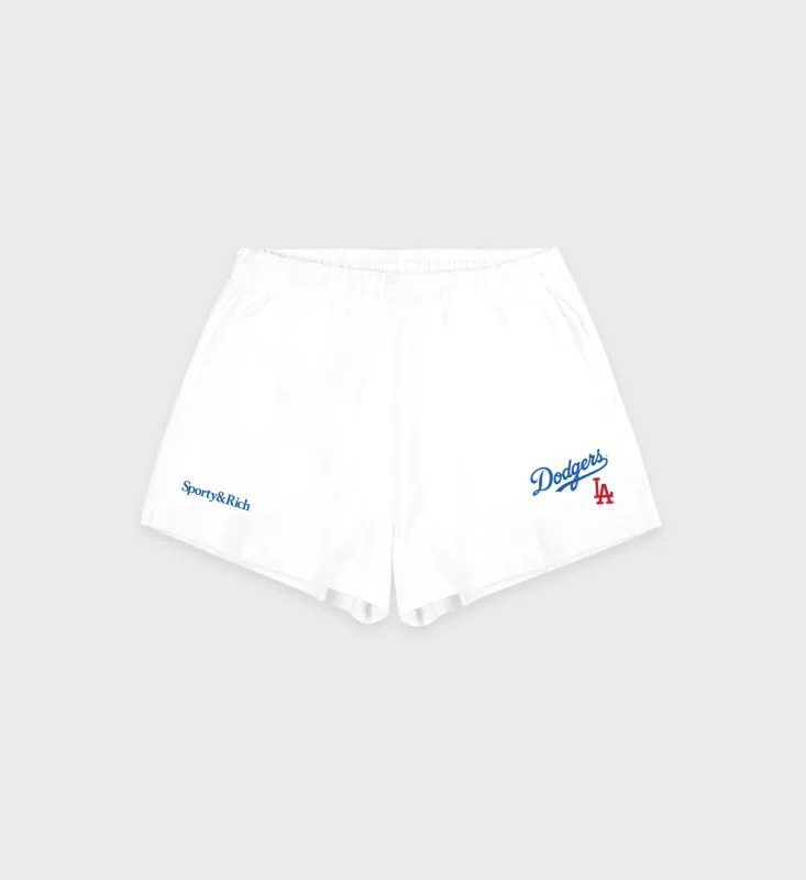 Dodgers Serif Disco Short - White/Team Blue sold by Sporty and Rich