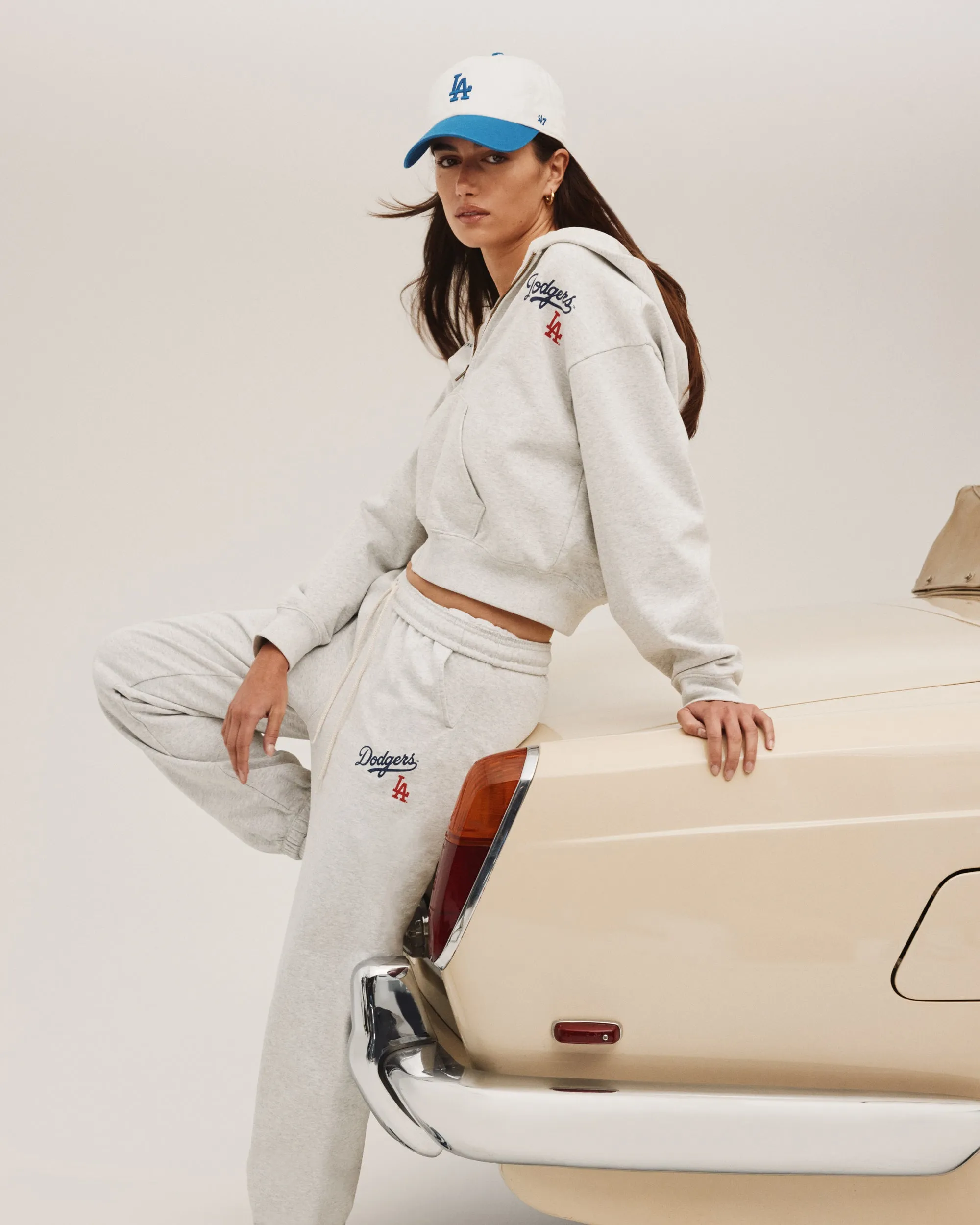 Dodgers Serif Sweatpant - Heather Gray/Navy sold by Sporty and Rich product image thumbnail 2