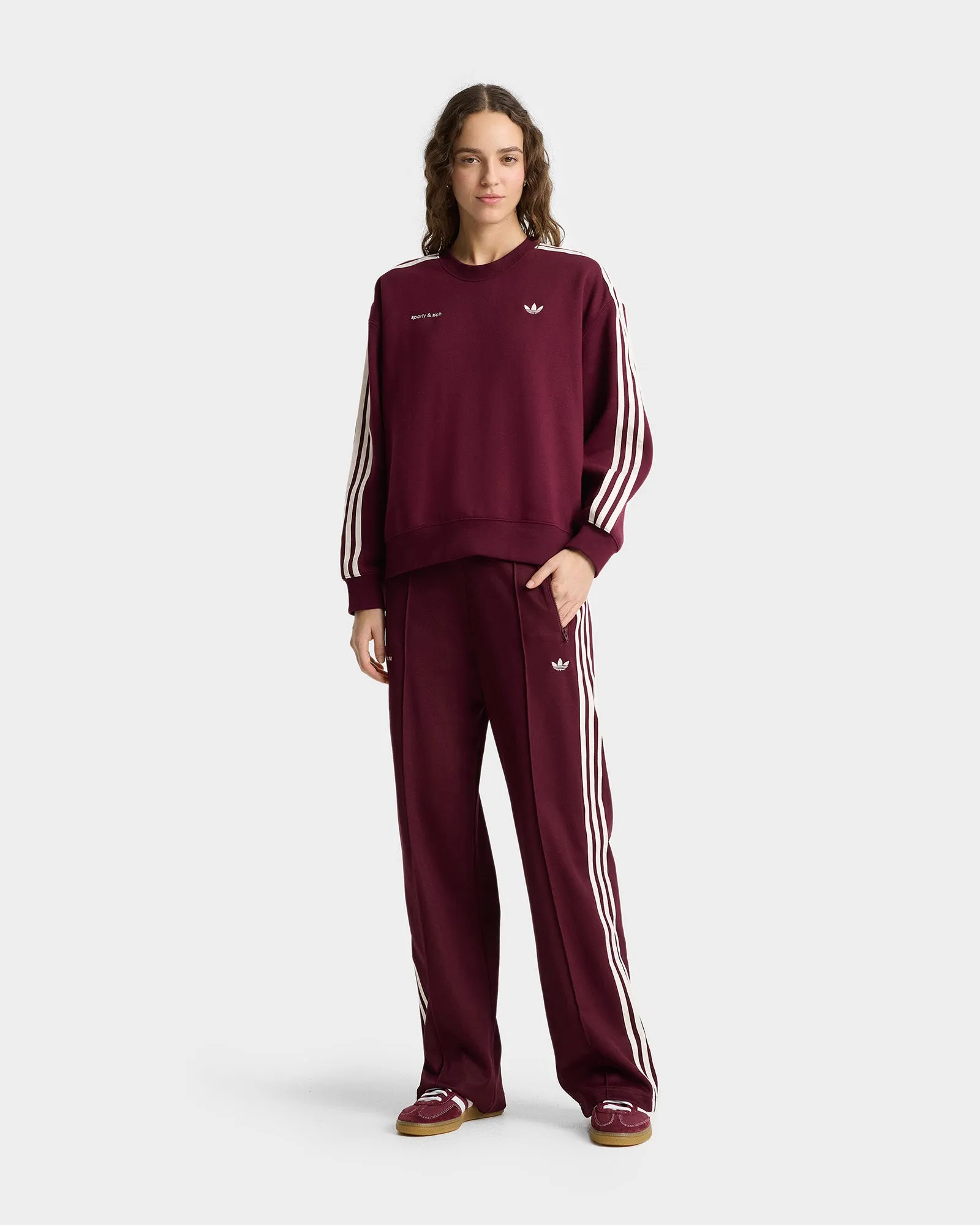 Adidas Track Pant - Merlot sold by Sporty and Rich product image thumbnail 4