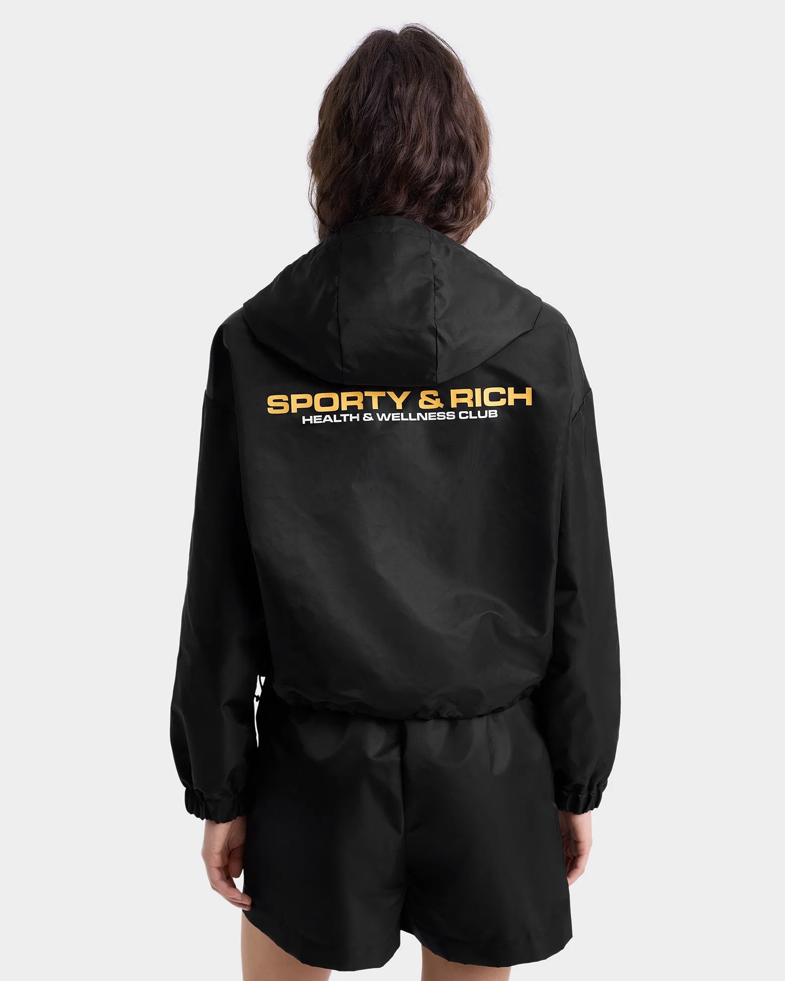Bold Health Nylon Windbreaker - Black/Gold sold by Sporty and Rich product image thumbnail 5