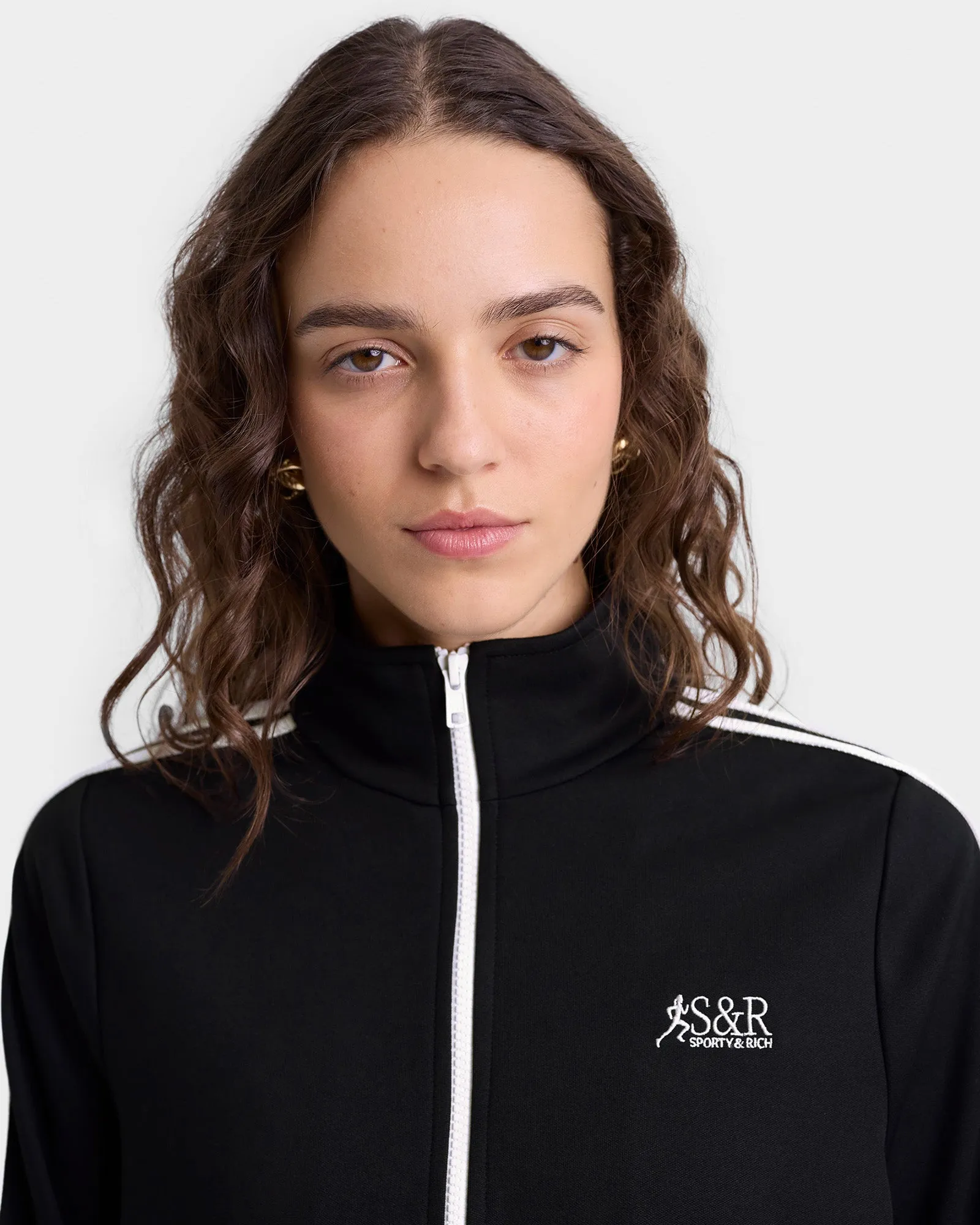 SR Runner Elio Track Jacket - Black/White sold by Sporty and Rich product image thumbnail 5