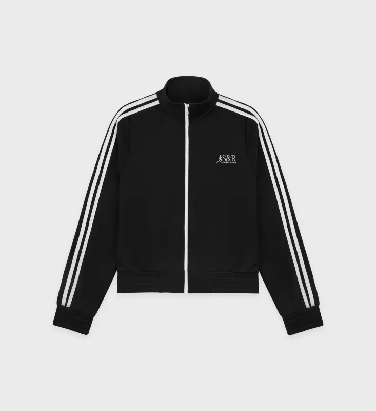 SR Runner Elio Track Jacket - Black/White sold by Sporty and Rich