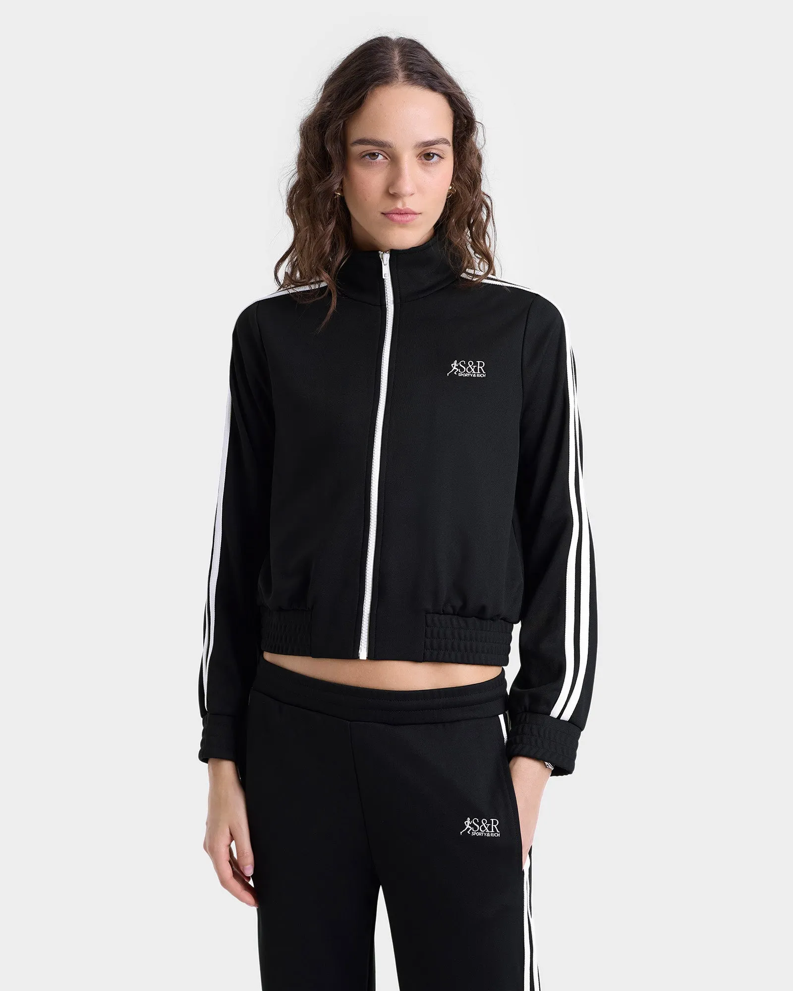 SR Runner Elio Track Jacket - Black/White sold by Sporty and Rich product image thumbnail 4
