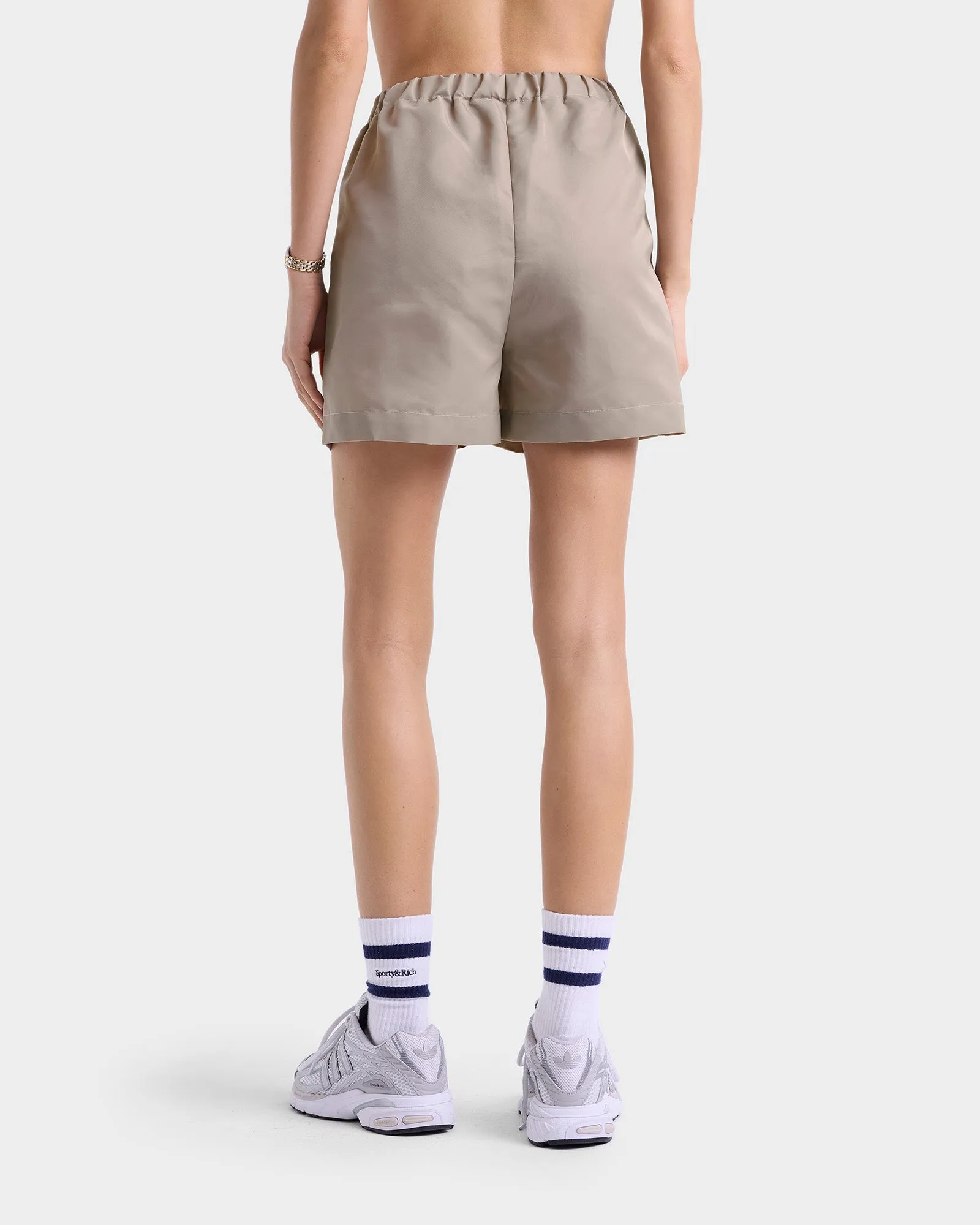 SR Runner Nylon Short - Elephant/White sold by Sporty and Rich product image thumbnail 5