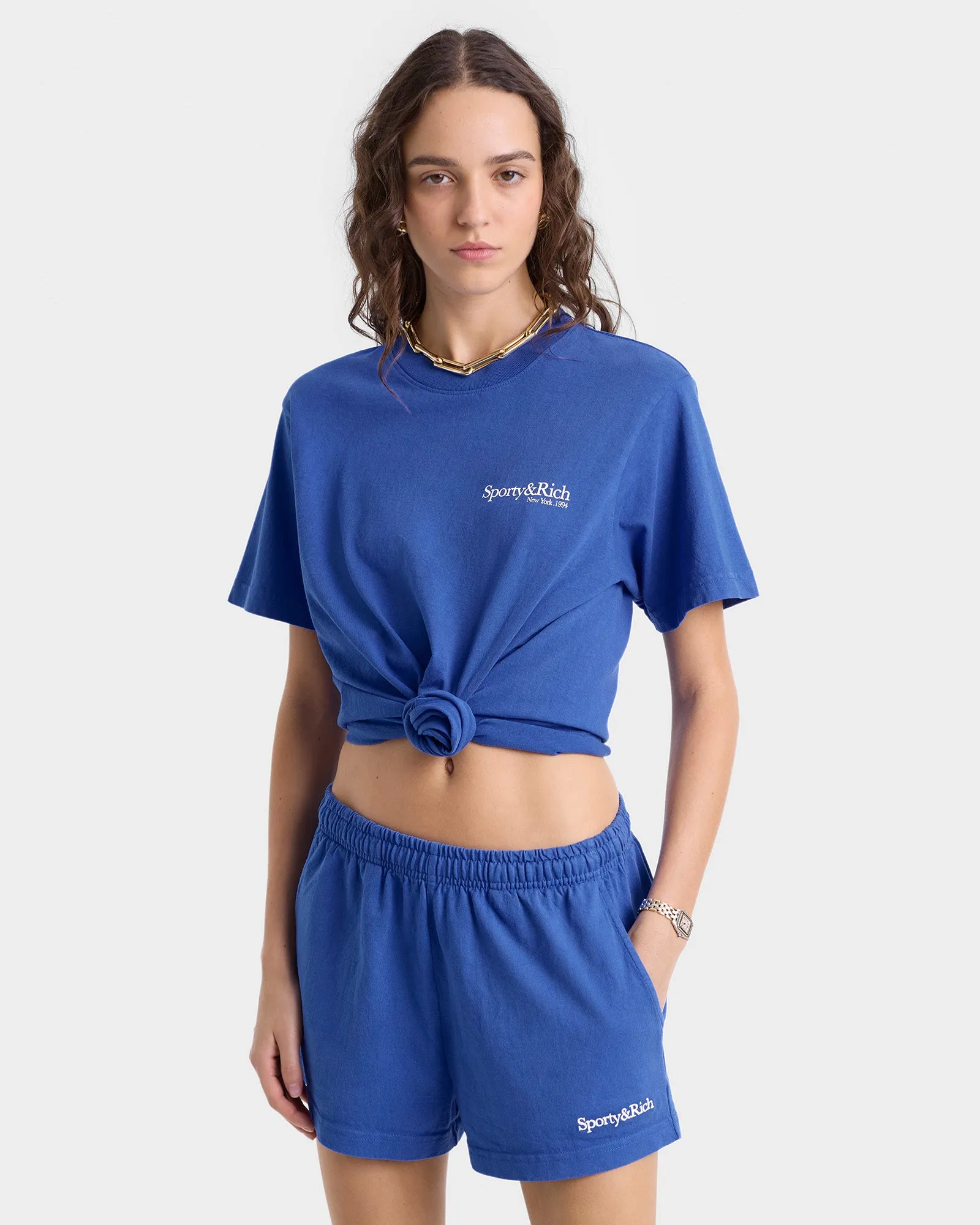 Serif Logo Disco Short - Team Blue/White sold by Sporty and Rich product image thumbnail 3