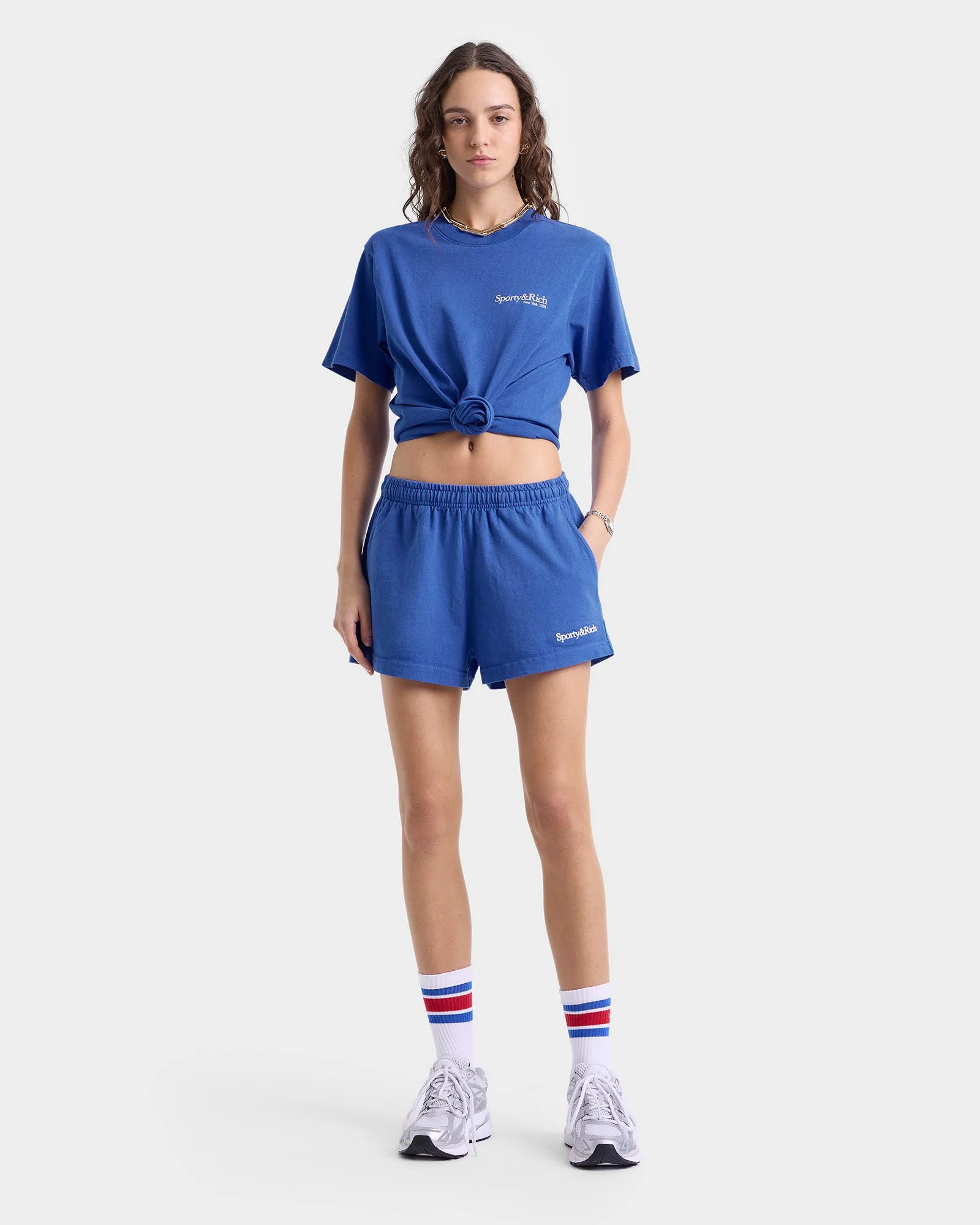 Serif Logo Disco Short - Team Blue/White sold by Sporty and Rich product image thumbnail 2