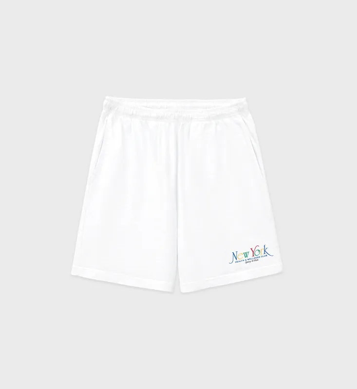NY 94 Gym Short - White/Multi sold by Sporty and Rich