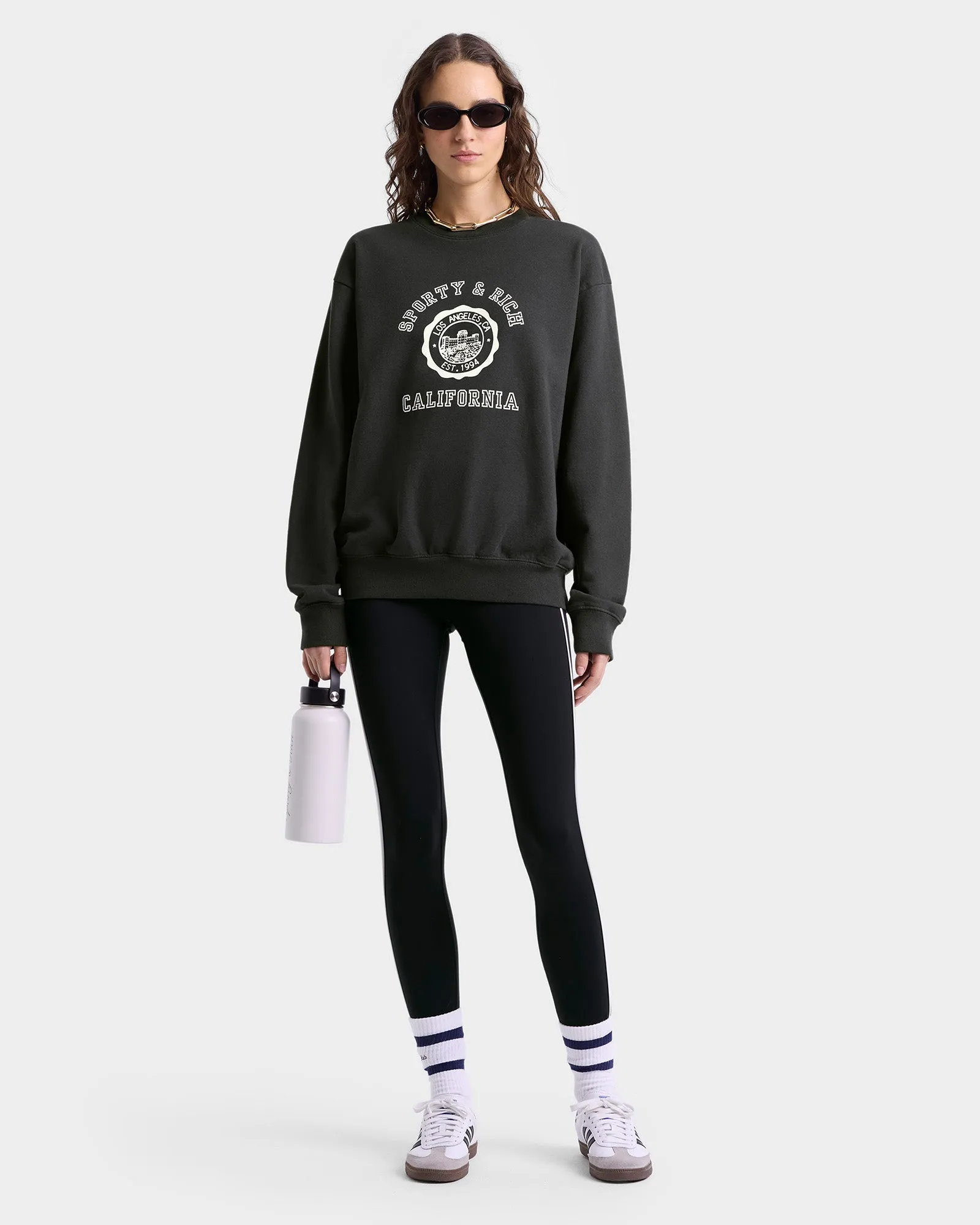 California Emblem Crewneck - Faded Black/White sold by Sporty and Rich product image thumbnail 2