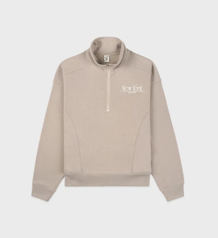 NY 94 Quarter Zip - Elephant/White sold by Sporty and Rich