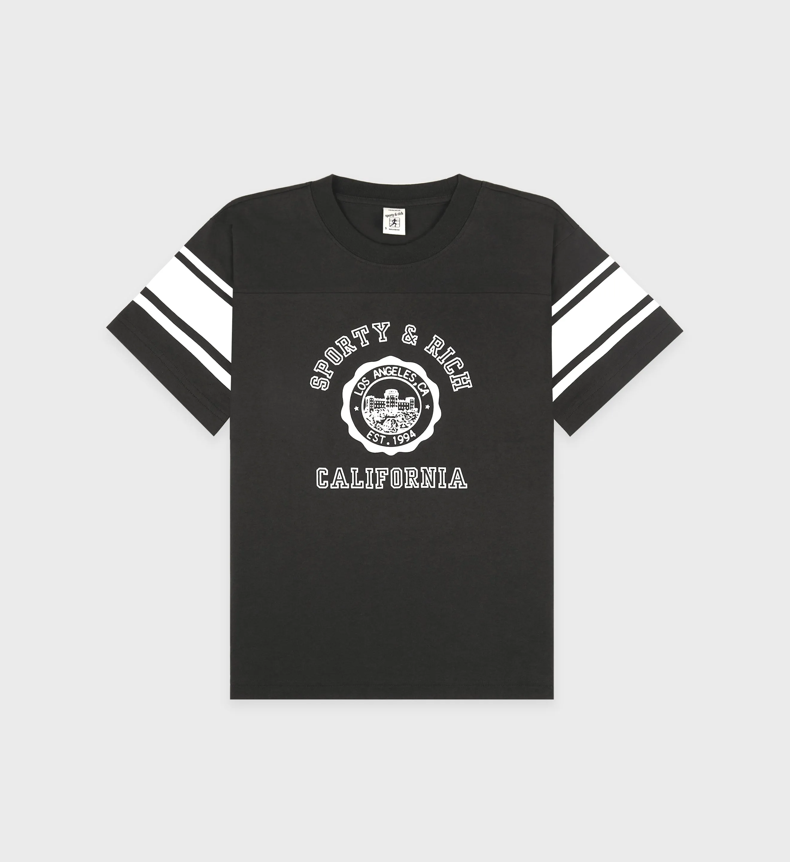 California Emblem Rugby Tee - Faded Black sold by Sporty and Rich