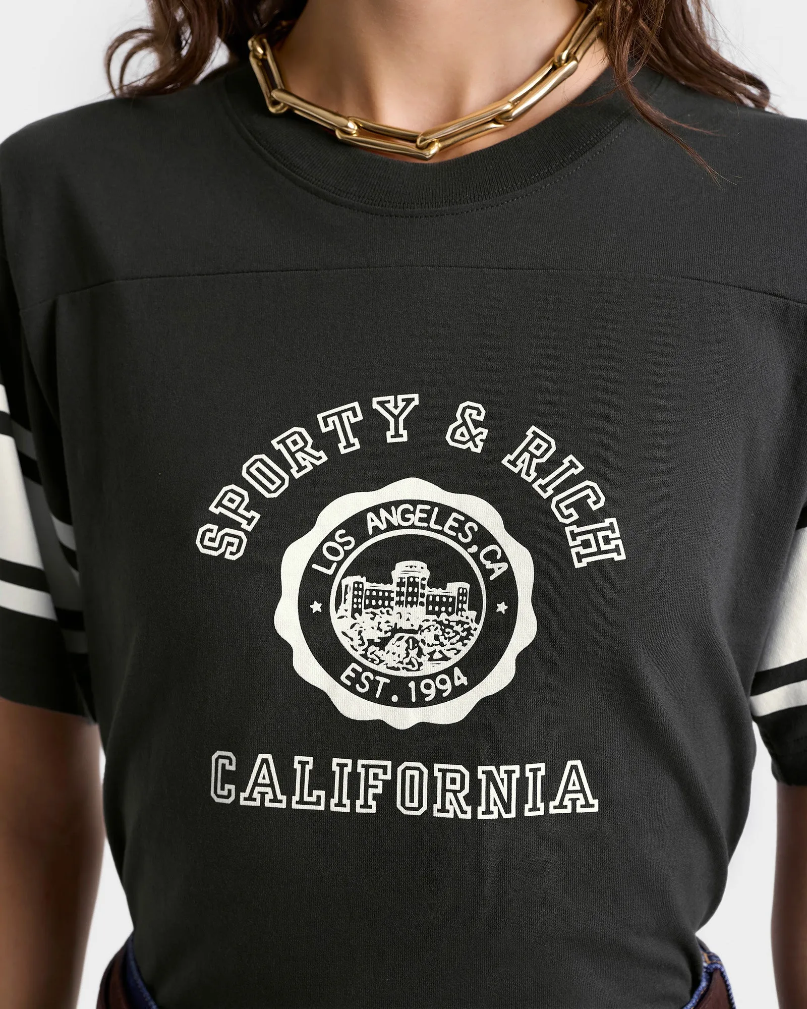 California Emblem Rugby Tee - Faded Black sold by Sporty and Rich product image thumbnail 4