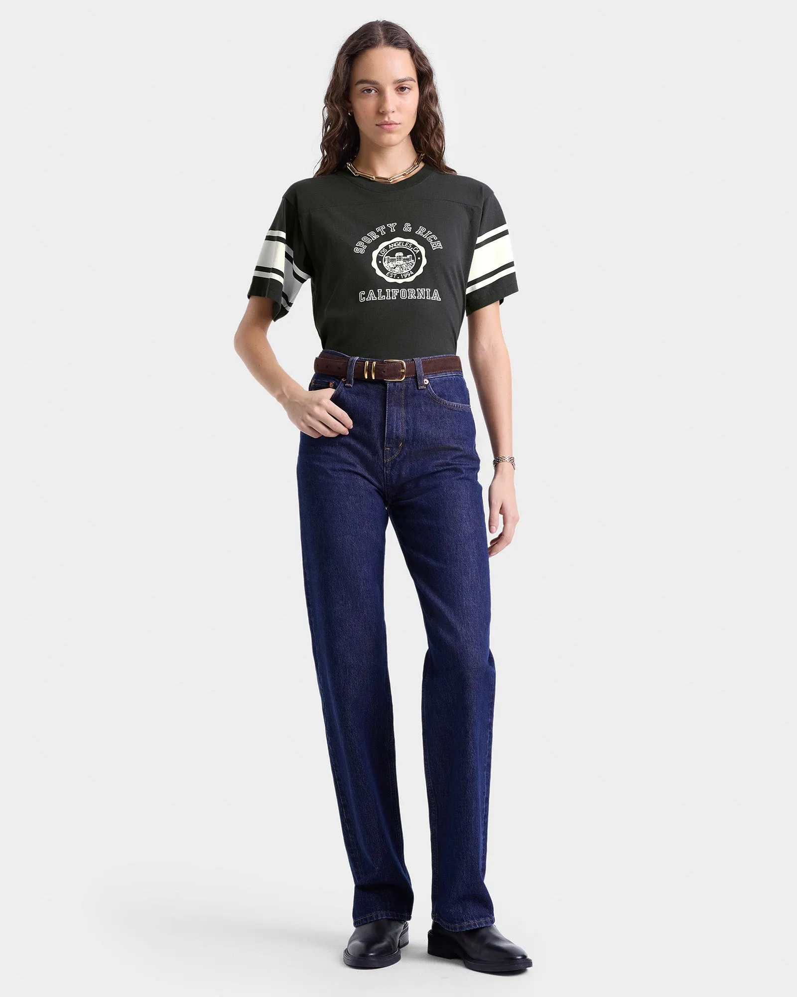 California Emblem Rugby Tee - Faded Black sold by Sporty and Rich product image thumbnail 2