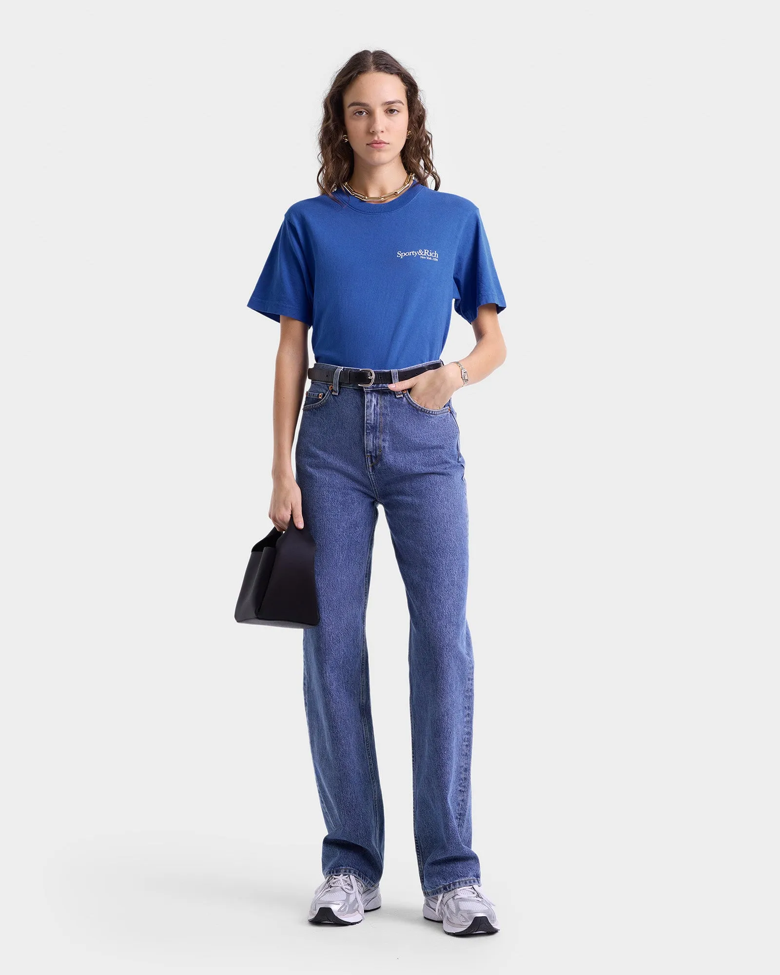 Health is Wealth T-Shirt - Team Blue/White sold by Sporty and Rich product image thumbnail 2