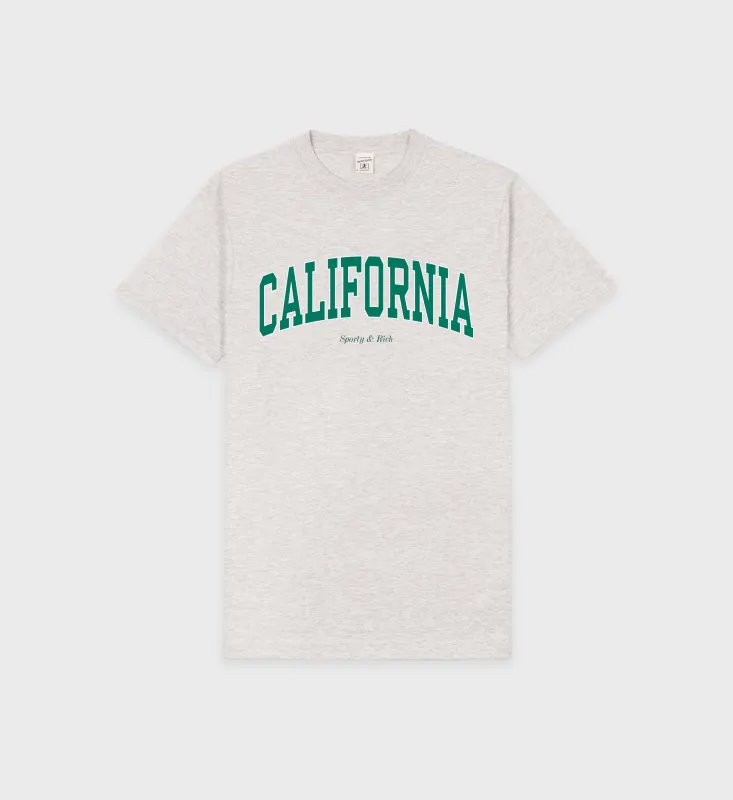 California T-Shirt - Heather Gray/Alpine sold by Sporty and Rich